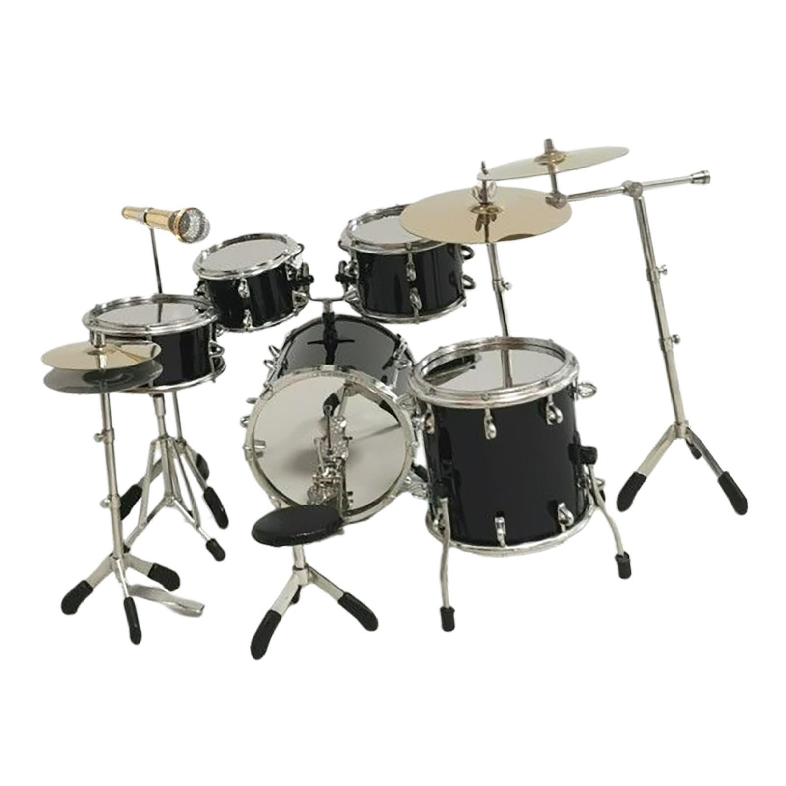 8x реалистичных мини-барабанов, аксессуары для музыкальных инструментов золотой